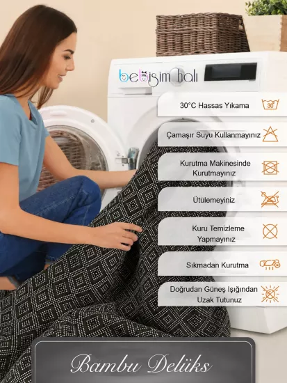 Prenses Ay Kız Bambu Çocuk Odası Halısı,