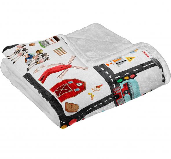 Pembe Fiyonklu Baskılı Welsoft Çocuk Battaniyesi