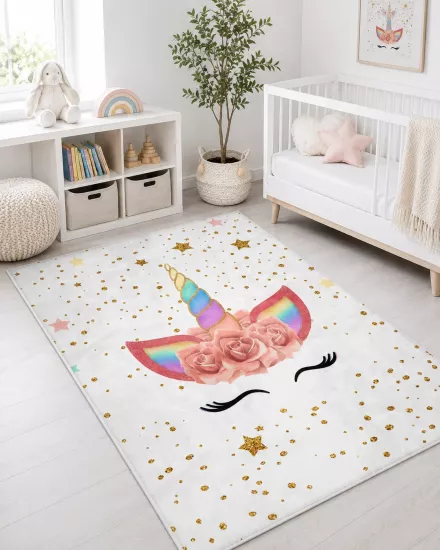 unicorn Bambu Çocuk Odası Halısı