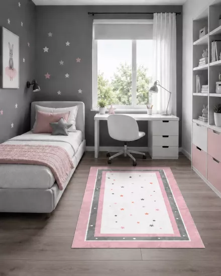 Yıldızlı Bambu Çocuk Odası Halısı