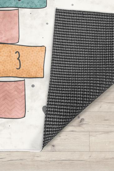 Seksek Kalpli Bambu Çocuk Odası Halısı