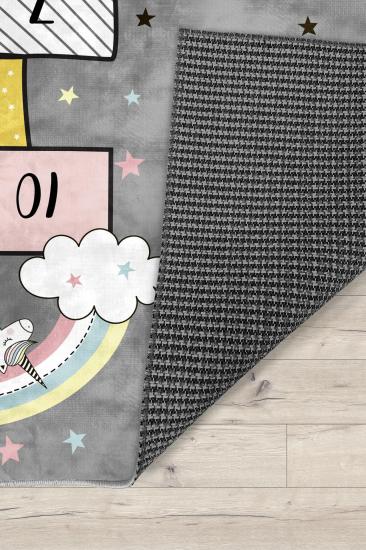 Sevimli Pony Seksekli Bambu Çocuk Halısı