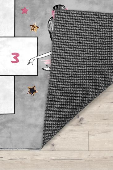 Prenses Kız Seksekli Bambu Çocuk Halısı