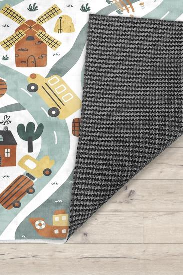 Araba Yolu Eğitici Bambu Oyun Halısı