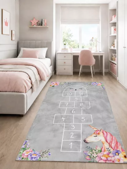 Seksekli Bambu Çocuk Halısı