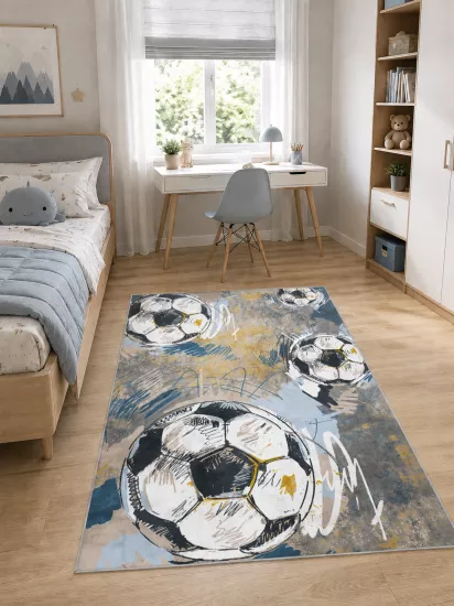 Futbol Topu Bambu Çocuk Halısı