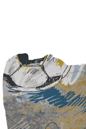 Futbol Toplu Tek Kişilik Çocuk Pike Yastık Kılıflı