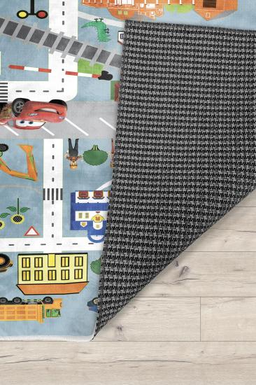 Eğitici Haritalı Bambu Çocuk Halısı