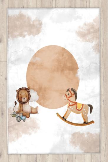 Sevimli Hayvanlar 120X175 Çocuk Odası Halısı