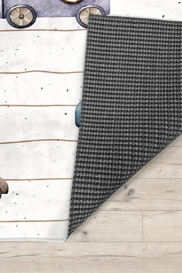 Sevimli Arabalar Bambu Bebek Çocuk Halısı