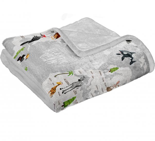 Pembe Fiyonklu Baskılı Welsoft Çocuk Battaniyesi