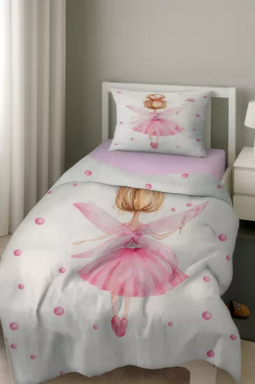 Balerin Tek Kişilik Bebek Çocuk Nevresim Takımı