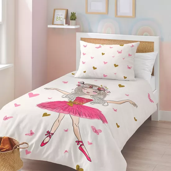 Balerin Tek Kişilik Bebek Çocuk Nevresim Takımı