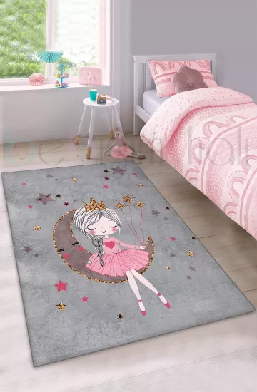 Sevimli Prenses Kız Çocuk Odası Halısı