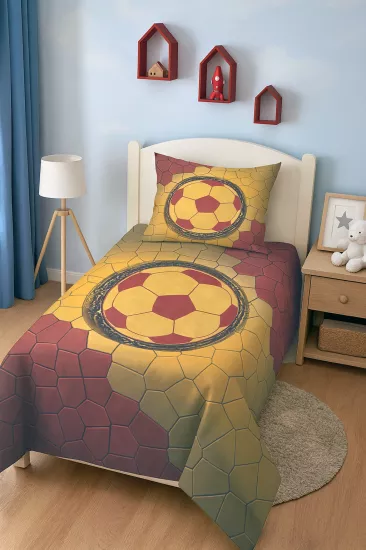 Taraftar Desenli Tek Kişilik Bebek Çocuk Nevresim Takımı