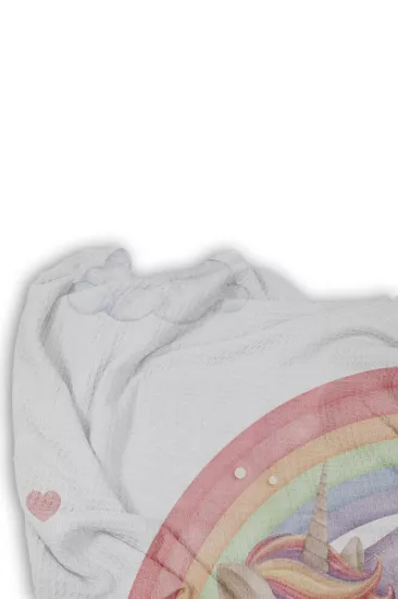 Sevimli Pony Tek Kişilik Çocuk Pike Yastık Kılıflı