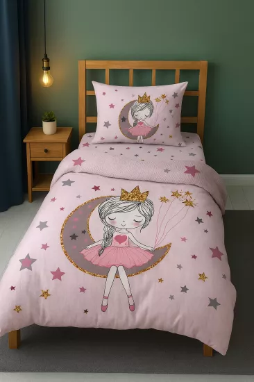 Balerin Prenses Seksekli Tek Kişilik Bebek Çocuk Nevresim Takımı