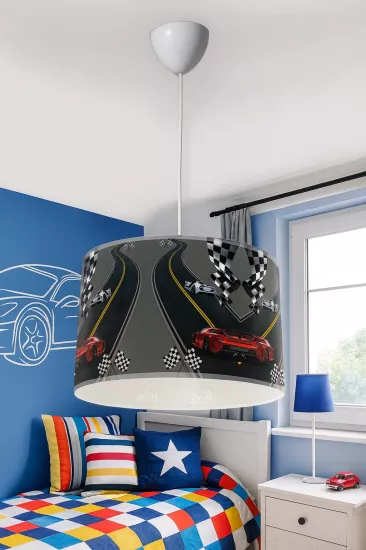 Yarış Pistli Çocuk Odası Halısı