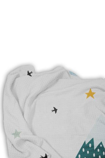 Bebişim Dağ Desenli Çocuk Odası Yatak Örtüsü