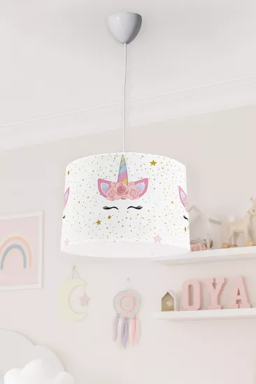 Sevimli Unicorn Çocuk Odası Sarkıt Avize