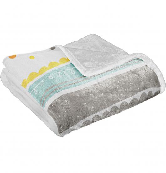 Pembe Fiyonklu Baskılı Welsoft Çocuk Battaniyesi