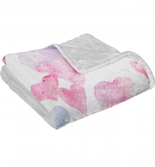 Pembe Fiyonklu Baskılı Welsoft Çocuk Battaniyesi