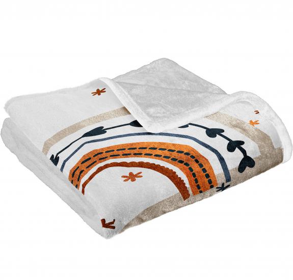 Pembe Fiyonklu Baskılı Welsoft Çocuk Battaniyesi