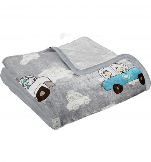 Pembe Fiyonklu Baskılı Welsoft Çocuk Battaniyesi