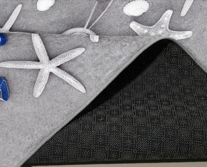 Eğitici Denizci Çapa Deniz Yıldızı Desenli Çocuk Kaymaz Taban Halısı