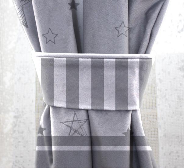 Bebişim Yıldızlı Bİ120 Çift Kanat Çocuk Odası Fon Perde