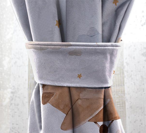 Bebişim Uçan Fil Bİ123 Çift Kanat Çocuk Odası Fon Perde