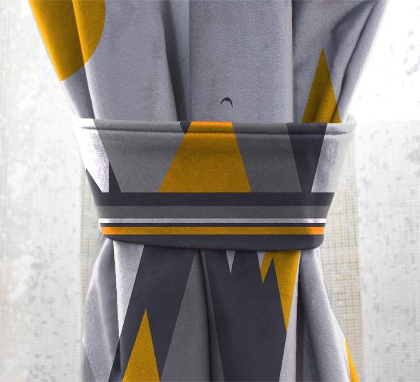 İskandinav Dağ Çocuk Odası Fon Perde