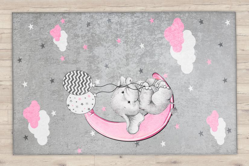 Bebişim Sevimli Fil Bİ141 Çocuk Odası Halısı