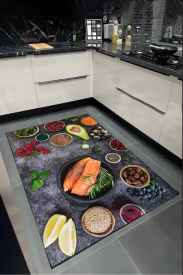 Colours Kaymaz Tabanlı Mutfak Halısı