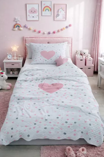 Kalpli Tek Kişilik Pike Takımı