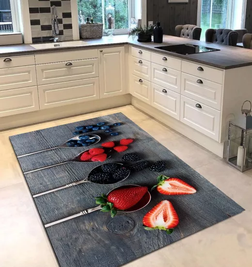 Kaşıklı Meyveli Mutfak Halısı