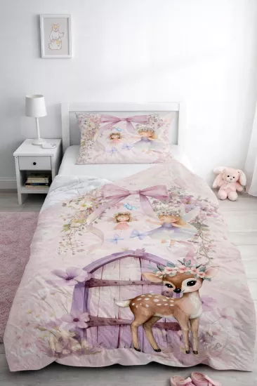 Sevimli Geyik Tek Kişilik Pike Takımı