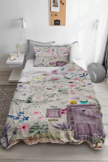 Lavanta Bahçesi Tek Kişilik Pike Takımı