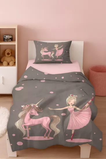 Balerin Tek Kişilik Bebek Çocuk Nevresim Takımı