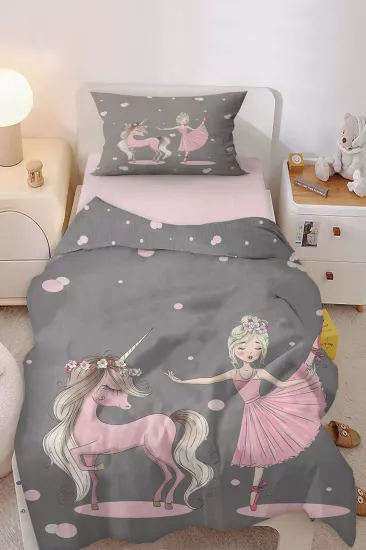 Balerin Tek Kişilik Bebek Çocuk Nevresim Takımı