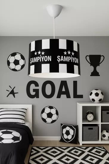 Taraftar Siyah Beyaz Sarkıt Avize