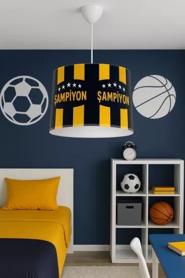 Taraftar Sarı Lacivert Sarkıt Avize