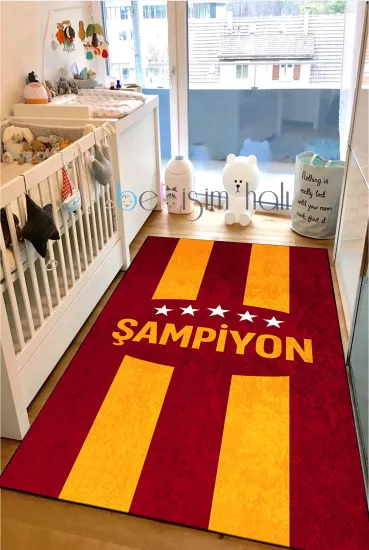 Taraftar Sarı Kırmızı Çocuk Halısı