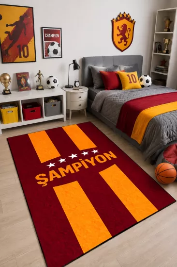 Taraftar Sarı Kırmızı Çocuk Halısı