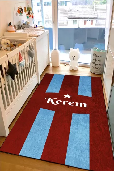 Bordo Mavi Taraftar İsimli Çocuk Halısı
