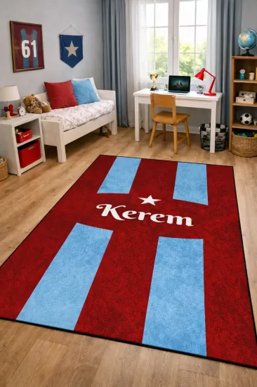 Bordo Mavi Taraftar İsimli Çocuk Halısı