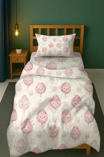 Pamuk Şeker Rüyası Tek Kişilik Çocuk Nevresim Seti