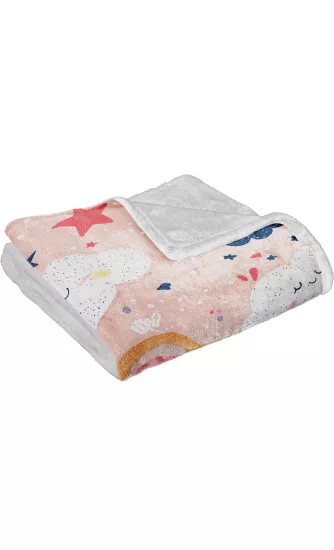 Gökkuşağı Bulut Welsoft Çocuk Battaniyesi