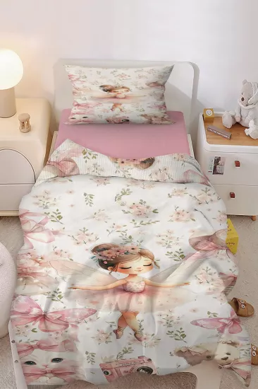 Peri Kedili Tek Kişilik Çocuk Nevresim Seti