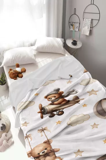 Aycıklı Balonlu Welsoft Çocuk Battaniyesi